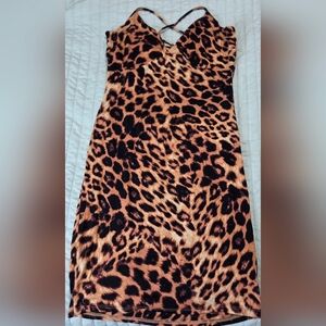 Heart & Hips Leopard Print Mini Dress